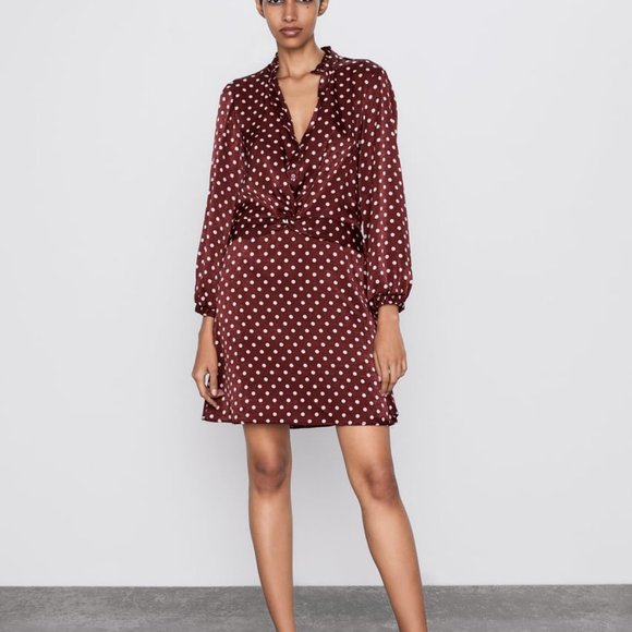 Zara Red And White Polka Dot Dress Ladies Dresses That Zara Polka Dot Dress  ZW COLLECTION